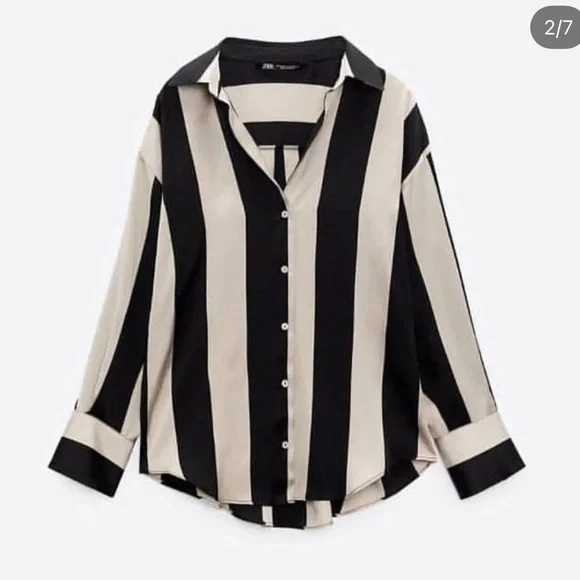 Zara NWT striped blouse 7885/138 - Picture 4 of 5